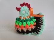 Ażurowa kurka szydełkowa - koszulka na jajko DUŻE 