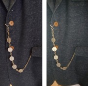 dewizka / łańcuszkek / bransoletka, głowa indianina / bizon