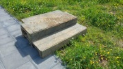 Schody wejściowe tymczasowe budowlane taras budowa impregnowane