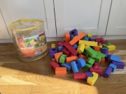 Piankowe klocki Playtive ok 150 sztuk