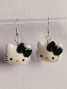 Kolczyki Hello Kitty duże czarna kokardka #4