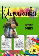 Leśne domki - Kolorowanka do wydruku 150 stron - plik PDF