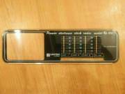 UNITRA radio budzik Pionier 85 Re 105 Czapla panel przedni front szybka