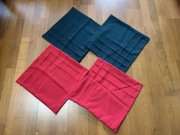 Zestaw czerwone i zielone poszewki dekoracyjne na jaśki 40 x 40 cm