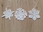 OZDOBY ŚWIĄTECZNE WYKONANE HAFTEM 3 szt (2)