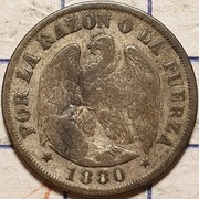 Chile 20 centavos 1880 5g Ag 500