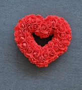 Serce z róż piankowych 