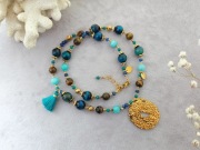 Naszyjnik Kamienie naturalne mix, hematyt - stal TYLKO JEDEN TAKI