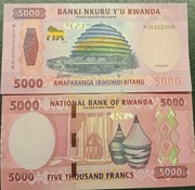 RWANDA 5000 FRANKÓW 2024 UNC