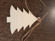 Przywieszka choinka drewno