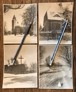 KOŹMIN KOSCHMIN Zamek Piastowski krzyż przydrożny kasyno aleja 4 FOTO ~1940