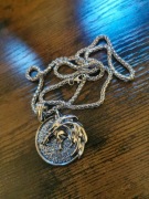 Srebrny medalion wilka z Wiedźmina (The Witcher)