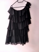 Sukienka czarna na jedno Ramię roz.S/M wymiary opis firmy ababy girl