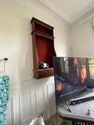 Stara drewniana szafka stojak  na broń palną antyk