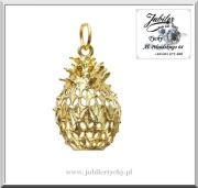 Złoty wisiorek ananas złota zawieszka Au 585 Tychy