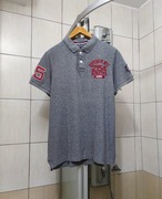 Bluzka letnia polo XL superdry polówka t-shirt szara siwa krótkim rękawem r