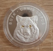 Wilk 20 rubli Białoruś 2007 srebo 1oz