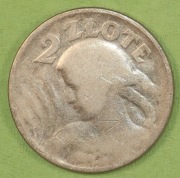 2 zł - Żniwiarka 1924 moneta z Filadelfii „stempel odwrócony” - odwrotka