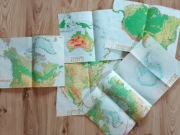 Mapy mapki Świat lata 60 te.zestaw