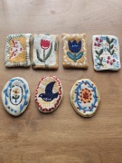  Broszki z materiału 7 szt.