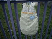 Jasno zielony śpiwór niemowlęcy, rozmiar 29 cm szerokość, 74 cm długość