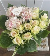 Kompozycja stroik -3 do wyboru -serce na grób cmentarz ,,Kochanej Mamie „