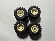 LEGO KOŁA 11x12 OPONA 21x12 mm BIAŁE (6014a/6015). 6014ac01 4 szt