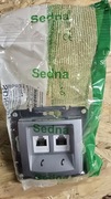 Gniazdo telefoniczne podwójne Schneider Sedna kolor aluminiowy SDN4201160