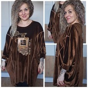 Tunika welur cyrkoniowe perfumy plus róże czekoladowa