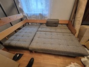 Dwuczęściowa rozkładana sofa z poduszkami 200x130 