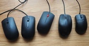 Zestaw 5 myszek na kabel Lenovo + Dell + Logitech B110s