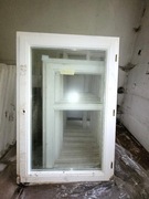 okno drewniane 95x145 cm jednoskrzydłowe szyba zespolona 