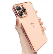 Etui iPhone 13 Pro Max, różowe, stylowe, ochrona aparatu, pancerne, OTTWN