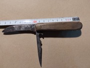 stary nóż scyzoryk prl, drewniana rączka