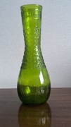 Wazon zielony szkło Huta Szkła Prądniczanka PRL 