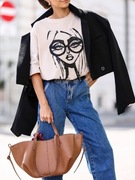 T-shirt damski Basic oversize PRINT NADRUK  Polska marka 