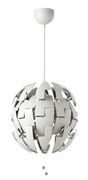 Lampa sufitowa żyrandol IKEA PS 2014 srebrna biała używana stan b. dobry