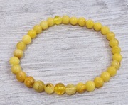 Bransoletka z naturalnego bursztynu mlecznego ok 6mm !!