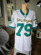 FB Sister koszulka football Los Angeles XS oversize biała turkus