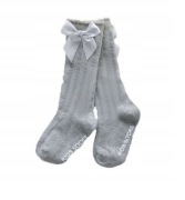 Bawełna podkolanówki kokarda ABS 0-2 9-12cm 