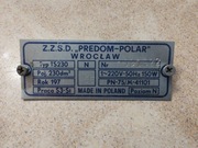 Tabliczka znamionowa Z.Z.S.D. PREDOM-POLAR - TS230
