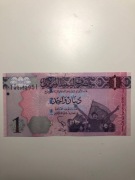 Banknote 1 dinar Libia 2013 UNC