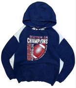 Piękna Niebiesko biała bluza z kapturem w stylu retro Champions USA L