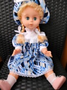 STARA LALKA PRL BOŻENA KRAWAL KRAKOWSKA WYTWÓRNIA ZABAWEK ORYGINALNY STRÓJ 