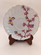 Spodek Tuscan motyle i kwiaty złocenia angielska porcelana 