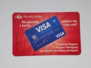 Kalendarzyk listkowy - 2019 ROK - Poczta Polska - karta Visa