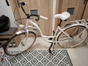 Biały rower miejski jumax 