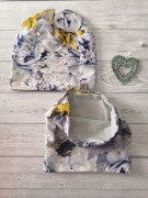 Komplet szare kwiaty 52-54