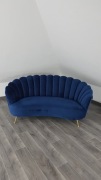 Nowa sofa glamour granatowa muszla
