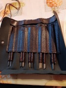 Kpl.10 szt wolframowych dłut snycerskich w etui z rękojeść oklejonymi skórą